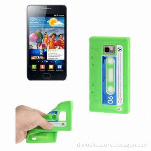 New Arrival Special Design Tape Style Silicone Case for Samsung Galaxy SII, Prevent Scratches